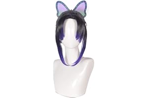 ZGNGLIZ Anime Cosplay Wig for Demon Slayer: Kimetsu no Yaiba Characters Play Kanroji Mitsuri Cosplay Wigs with Free Wig Cap (Kochou Shinobu)