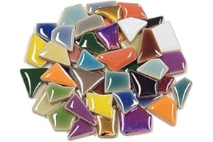 HOBBY ISLAND MOSAICS Flip Ceramic Mini Mosaic Tiles - Multicolour Mix 100g