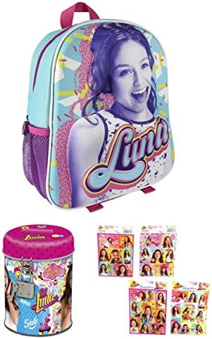 Soy Luna – Children's Rucksack Set &amp; Money Box Including 2x 16 Funny Stickers