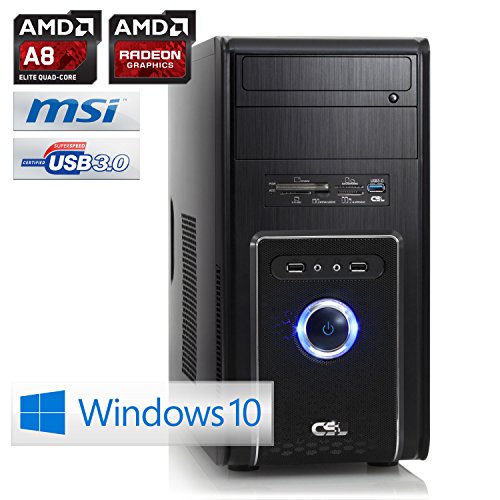 CSL Multimedia PC Sprint X5700 inkl. Windows 10 – AMD A8-6600K APU 4x 3900MHz, 8GB RAM, 1000GB SSHD, Radeon HD 8570D, DVD-RW - 2