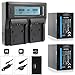 Produktbild 2x Blumax Akku NP-FV120 3300mAh + Doppelladegerät NP-FV120 Dual Charger | passend zu diversen Sony Kameramodellen || 2 Akkus gleichzeitig Laden