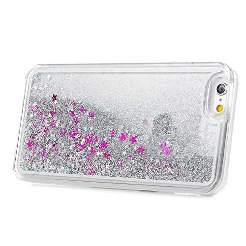 Badalink Iphone6 6S Slimcase H  lle PC Treibsand Fl  ssige Sterne Star Weich Flexibel Einteilige Handyh  lle Soft Leicht Sto  stangen Case Silbrig