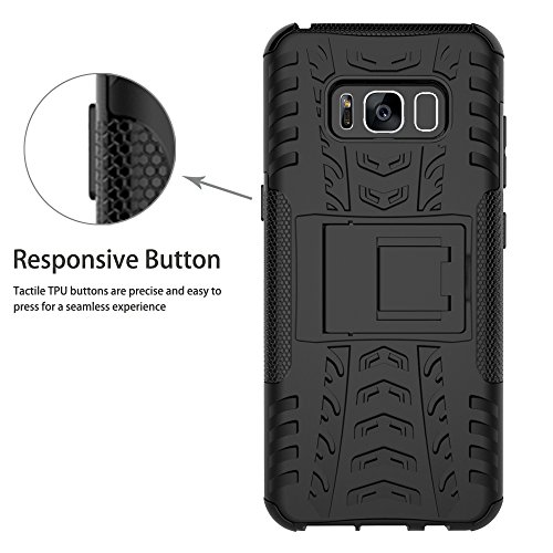 samsung s8 Funda Mama Mouth Heavy Duty silicona h  brida con soporte C  scara de Cubierta Protectora de Doble Capa Funda Caso para samsung s8 Smartphone Negro