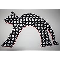 Kirschkernkissen | Körnerkissen | Nackenkissen | Schulterkissen | Wärmekissen | Kältekissen | Nacken | Schulter| Handarbeit | Katze schwarz Sterne klein