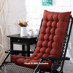 AMZ Exclusive Premium Quality Soft Home Cotton Cushion Long Chair Pad Cushion for Indoor/Outdoor Home Office Garden Decor (Bloody Red,48 x 16 inches,Set of 1)