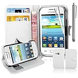  Schutzhülle Schutzhülle Halterung Video Buch Schutzhülle PU-Leder für Samsung Galaxy Young S6310 Duos S6312 GT-S6310L