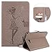 Produktbild Galaxy Tab A 10.1 Hülle,Surakey Samsung Galaxy Tab A 10.1 Smart Case Cover Leder Tasche Brieftasche Schutzhülle,Prägung Schmetterlings Mädchen Katze Malerei Muster PU Lederhülle Flip Wallet Case im Bookstyle Cover Hüllen Schale Stand Ständer Etui Karten Slot Smart Shell Cover Schutzhülle Etui Tasche für Samsung Galaxy Tab A 10.1 Zoll SM-T580 / SM-T585, Grau