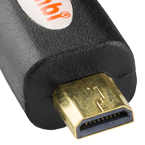 mumbi Premium High Speed Micro HDMI Kabel Full HD 3D / Micro HDMI D Stecker auf HDMI A Stecker – VERGOLDETE Kontakte 2m - 7