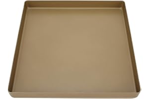 ZERODIS Plaque de cuisson moule 28x28x3cm or alliage d'aluminium forme carrée plaque de cuisson antiadhésive pain plateau à Pizza outil de cuisson