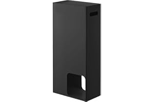 ‎YAMAZAKI YAMAZAKI Tower Home Badezimmer Stehend Seidenpapier Toilettenpapier Aufbewahrung Ständer, Stahl, Schwarz, One Size