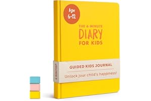 URBESTSELF 6-Minute Kids Diary – Kids Journal 6-12 to Develop a Happy Self Mindfulness and Positive Habits – Gratitude Journal for Girls & Boys