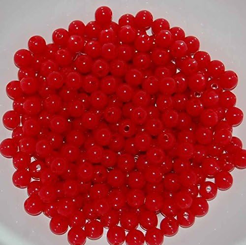 Pretty Petal Posies 100 x Red Round Quality 5mm Beads Floristry Berries Flower Arranging Wedding Bridal Sea Rig Fishing Craft