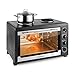 Produktbild Klarstein Masterchef 60 • Mini-Backofen • Backofen mit 2500W Leistung • Grill mit Drehspießfunktion • 60L Volumen • 2 Kochplatten mit 1600W Leistung • Temperatur: 100-230°C • schwarz