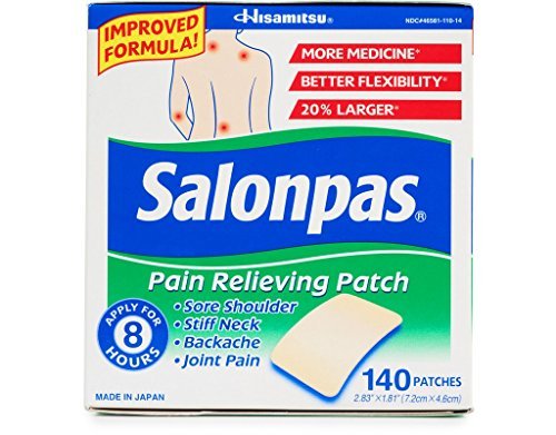 Salonpas - Parches analgésicos para artritis, torceduras y golpes (120 unidades)