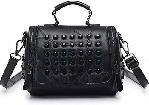 Great Strange Lady's shoulder messenger bag Handbag Rivet Double Pull Zipper Work Party Wallet