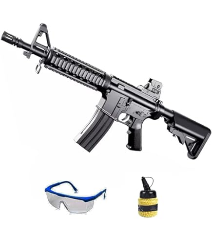 Ecommur. Cyma CM022W AK-47 Wood | Pistola Elettrica A Sfere Airsoft 6 Mm + Occhiali Protettivi + Caricatore 1000 0,20. (Potenza: 0,5 Joule