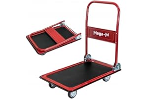 Mega-M Wózek transportowy platformowy magazynowy 150KG składany ręczny (MTP002748)