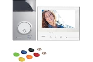 ‎BTICINO BTICINO, Flex ONE 2-Draht Videosprechanlagen WLAN Set, Classe 300 X13E mit 7" Touchscreen, 105° Weitwinkel Kamera, Video Speicherung, Transponder Türöffner-Schlüsselloser Zugang, IP54, IK10, 363911