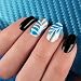 BMC 5 Sheet Holographic Nail Art Vinyl Sticker Guides - Water Marble Collection