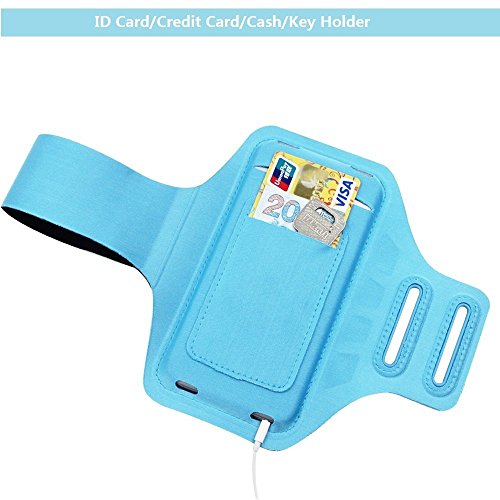 GIM Ultra Leicht Sport Armband Jogging Fitnessstudio Rad Fahren Armtasche Sportarmband Tasche Schutz HÃ¼lle mit Kartenschlitz FÃ¼r iphone 6/6S Plus, Galaxy S6 edge Plus / S7 edge / Note 5 / Note 4, Huawei P8 Lite/ Mate S/Mate 8 oder bis zu 5 Zoll Smartphone