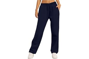 GENERIC Women's Fleece Lined Sweatpants Winter Straight-Leg Womens Joggers Thermal Warm Tracksuit Bottom Baggy Athletic Jogger Fleece Pants Plain Sports Trousers Jogging Trousers for Ladies Jogging Bottoms