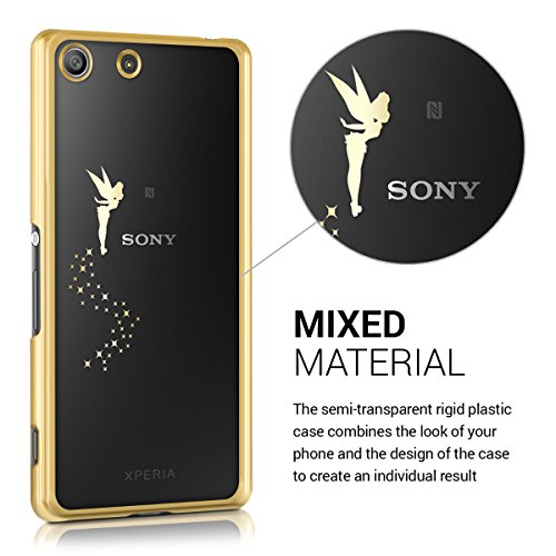 kwmobile Elegante y ligera funda Crystal Case Dise  o Hada para Sony Xperia M5 en oro transparente