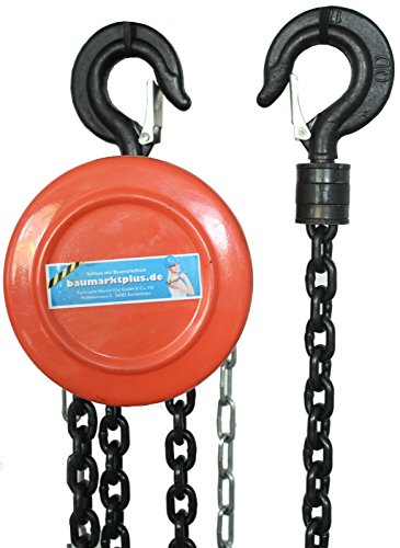 Profi Hand Kettenzug 1000 kg 3 m Flaschenzug Hebezug Seilzug Kran 1t