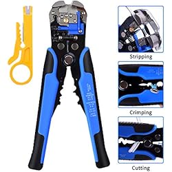 Pince à Dénuder, EVILTO Réglable Multifonction Dénudeur de Fils Automatique pour Les Cables AWG 10-24 (0,2~6,0mm²), Outils à Dénuder/Cutter Auto-réglable/Sertir