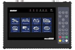 EDISION Multi-Finder miernik sygnału satelitarnego DVB-S/S2 kabel DVB-T/T2 DVB-C sygnał H.265/HEVC i CCTV, 07-01-0101, czarny