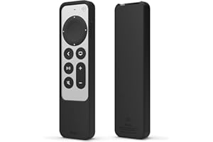 elago Étui R2 Compatible avec Apple TV 4K Siri Remote 3e Génération (2022) et 2e Génération (2021) - Mince, Léger, Silicone sans Rayures, Absorption Chocs, Accès Complet À Toutes Fonctions (Noir)