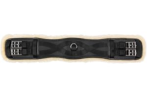 HORZE Cincha de Doma Atlanta, Negro, 50