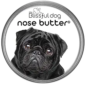 The Blissful Dog UNSC-4OZ-PUGBLA Black Pug Unscented Nose Butter, 4 oz