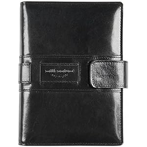 Echtes Leder Agenda Handmade in Italy - Millennium - Täglich 15x21 Täglich-wöchentlich 17x24 schwarz