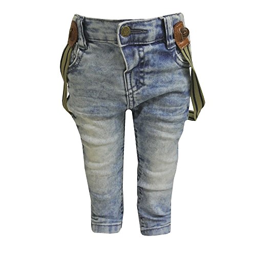 mayoral - Baby Jeans boys with suspenders Slim, blue - 80blau