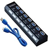 Alfais 5258 7 Port USB 3.0 and USB 2.0 Hub Switch Multiplexer Multiplexer Switch