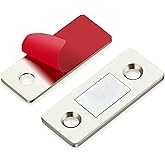 Skypearll Magnetic Door Catch, Ultra-Thin Cabinet Magnetic Catch with Strong Adhesive Sticker Ans Screws, Slim Drawer Magnets