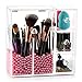 Brush Holder, HBF Clear Acrylic Make Up Brush Holder with Free Pink Pearls