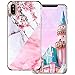 Produktbild iPhone X Hülle Apple iPhone X schutzfolie - Schock Absorption Silikon TPU Schutz Tasche Leicht Schale Schlanke Schutzhülle für iPhone X Handyhülle iPhone X Case (Pfirsichblüte)