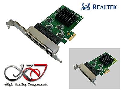 KALEA-INFORMATIQUE - Carte Controleur PCI Express (PCIE) - 4 ports RJ45 Gigabit Ethernet 10/100/1000Mbps - Quadruple Chipset REALTEK - Equerres Low et High Profile - Windows ME,98SE, 2000, XP, Vista, 7, 8.x, 10, Server 2003, 2008, 2012 32/64 bit, Linux, M