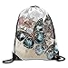 Produktbild uykjuykj Tunnelzug Rucksäcke, Classic Colorful Butterfly Drawstring Bags Gym Sports Backpack Portable Daypack Pattern 1 Lightweight Unique 17x14 IN