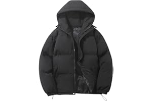 HOOUDO Quilted Jackets for Women Hooded Puffer Down Winter Coat Ladies Padded Hoodie Top Plain Coats Lightweight Waterproof Jacket