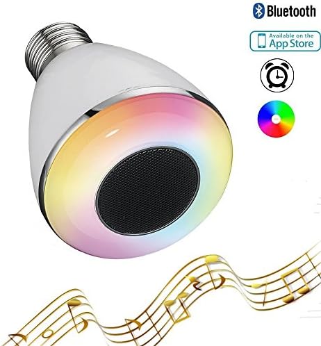 LED Smart Bulb, RAYWAY Wireless Bluetooth Music Smart Bulb Lamp E27 RGB LED Speaker Light Lamp Smart Bulb via Phone APP Control for iPhone IOS and Samsung Galaxy Android Smart Phone