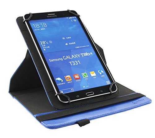 Emartbuy® ALLDAYMALL A88X 7 Zoll Quad Core Tablet PC Universal ( 7 – 8 Zoll ) Dark Blau Prämie PU Leder 360 Grad rotierende Stand Folio Geldbörse Tasche Hülle + Blau Eingabestift - 6