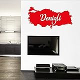 Islamische Wandtattoos - Meccastyle - Türkiye Haritasi Denizli - A5-20