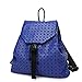 Produktbild NBAG Frauen Rucksack Prism Design Diamantgitter Holographische Glossy Geo Damen Mädchen Rucksack Schulter Reisetasche Schultaschen,Blue-36*14*32cm