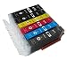 Produktbild 6 komp. XL Druckerpatronen für Canon Pixma MG 7700 7750 7751 7752 7753 mit grau