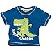 Animal Crazy Happy Snappy Crocodile Boys Short Sleeved T-Shirt - Blue - 18/23 Months
