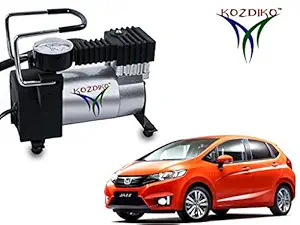 Kozdiko 12V DC Heavy Duty Metal Tyre Inflator Air Compressor Pump for Honda Jazz 2015