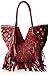 Produktbild Antik Batik Damen Nally Cabas Tote, Rot (Burgundy), 20x35x50 cm