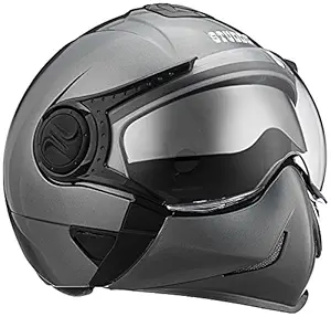 Studds DOWNTOWN Flip Off Full Face Helmet (Gun Grey, L)